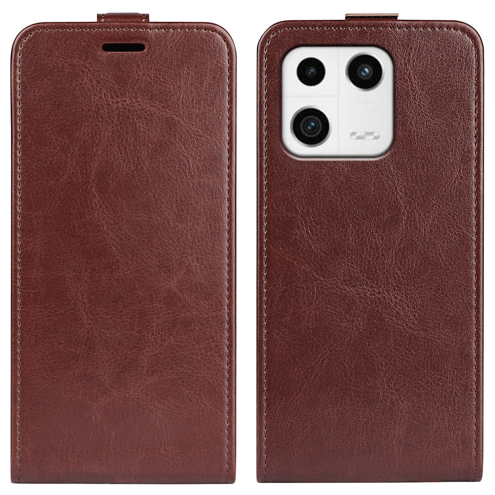 Cell Phone Cover For Xiaomi 13 5G Vertical Flip Leather Crazy Horse Texture Protective Phone Case Card Holder Cell Phone Cover For Xiaomi 13 5G Vertical Flip Leather Crazy Horse Texture Protective Phone Case Card Holder
